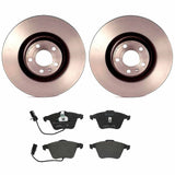Brembo OE Front Brake Kit (LowMet Brake Pads/Prem UV Coat Rotors) - Audi by Brembo KT04241-BRE