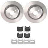 Brembo OE Rear Brake Kit (Prem LowMet Pads/Prem UV Coat Rotors) - 00-03 Mercedes ML55 AMG/00-01 ML430/02-05 ML500 by Brembo KT04243-BRE