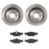 Brembo OE Rear Brake Kit (Prem LowMet Pads/Prem UV Coat Rotors) - 98-03 Jaguar Vanden Plas/XJ8/XJR/97-06 XK8 by Brembo KT04299-BRE