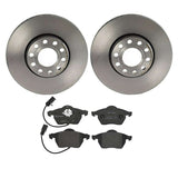 Brembo OE Front Brake Kit (Prem LowMet Pads/Prem UV Coat Rotors) - VW/Audi by Brembo KT04302-BRE