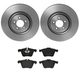 Brembo OE Front Brake Kit (Prem LowMet Pads/Prem UV Coat Rotors) - 06-08 Jaguar S-Type by Brembo KT04314-BRE