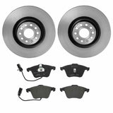 Brembo OE Front Brake Kit (Prem LowMet Pads/Prem UV Coat Rotors) - Audi by Brembo KT04342-BRE