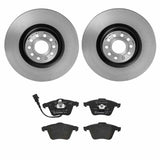 Brembo OE Front Brake Kit (Prem LowMet Pads/Prem UV Coat Rotors) - VW/Audi by Brembo KT04343-BRE
