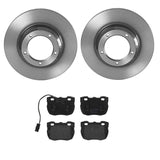 Brembo OE Front Brake Kit (Prem LowMet Pads/Prem UV Coat Rotors) - 94-99 Land Rover Disco/90-94 Range Rover by Brembo KT04350-BRE