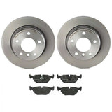 Brembo OE Rear Brake Kit (Prem LowMet Pads/Prem UV Coat Rotors) - BMW by Brembo KT04461-BRE