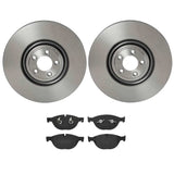 Brembo OE Front Brake Kit (Prem LowMet Pads/Prem UV Coat Rotors) - 10-15 Jaguar XF/18-19 XJR575/12-15 XKR-S by Brembo KT04524-BRE