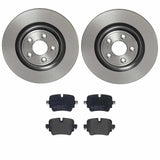Brembo OE Rear Brake Kit (Prem LowMet Pads/Prem UV Coat Rotors) - 14-21 Jaguar F-Type/16-19 XJ by Brembo KT04533-BRE