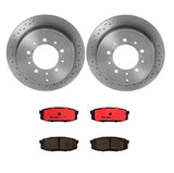 Brembo OE Rear Brake Kit (Prem NAO Ceramic Pads/UV Coat Rotors) - 08-11 Lexus LX570 by Brembo KTX0086-BRE