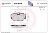 Brembo OE Prem NAO Ceramic Pads (Rear) - BMW by Brembo P06010N-BRE
