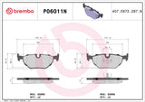 Brembo OE Prem NAO Ceramic Pads (Rear) - BMW by Brembo P06011N-BRE