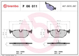 Brembo OE Prem LowMet Pads (Rear) - BMW by Brembo P06011-BRE
