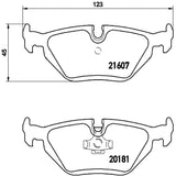 Brembo OE Prem LowMet Pads (Rear) - BMW by Brembo P06013-BRE