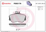 Brembo OE Prem NAO Ceramic Pads (Front) - 94-96 Mercedes C220/97-98 C230/94-95 C280 by Brembo P06017N-BRE