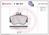 Brembo OE Prem LowMet Pads (Front) - 94-96 Mercedes C220/97-98 C230/94-95 C280 by Brembo P06017-BRE