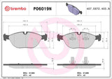 Brembo OE Prem NAO Ceramic Pads (Front) - Audi by Brembo P06019N-BRE