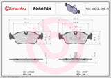 Brembo OE Prem NAO Ceramic Pads (Front) - 92-98 BMW 318i/96-00 328i/96-02 Z3/03-08 Z4 by Brembo P06024N-BRE