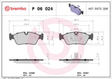 Brembo OE Prem LowMet Equivalent Pads (Front) - BMW by Brembo P06024-BRE