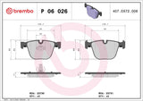 Brembo OE Prem LowMet Pads (Rear) - BMW by Brembo P06026-BRE
