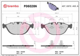 Brembo OE Prem NAO Ceramic Pads (Front) - BMW by Brembo P06028N-BRE