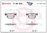 Brembo OE Prem LowMet Pads (Rear) - BMW by Brembo P06033-BRE