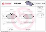 Brembo OE Prem NAO Ceramic Pads (Front) - 07-21 Mini Cooper by Brembo P06034N-BRE
