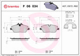 Brembo OE Prem NAO Ceramic Pads (Front) - MINI by Brembo P06034-BRE