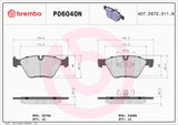 Brembo OE Prem NAO Ceramic Pads (Front) - BMW by Brembo P06040N-BRE