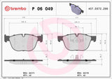 Brembo OE Prem LowMet Equivalent Pads (Front) - BMW by Brembo P06049-BRE