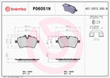 Brembo OE Prem NAO Ceramic Equivalent Pads (Front) - MINI by Brembo P06051N-BRE