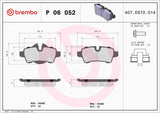 Brembo OE Prem LowMet Pads (Rear) - MINI by Brembo P06052-BRE