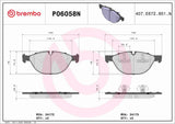 Brembo OE Prem NAO Ceramic Pads (Front) - BMW by Brembo P06058N-BRE