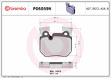 Brembo OE Prem NAO Ceramic Equivalent Pads (Rear) - BMW by Brembo P06059N-BRE