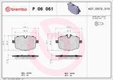 Brembo OE Prem LowMet Pads (Rear) - BMW by Brembo P06061-BRE