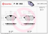 Brembo OE Prem LowMet Pads (Rear) - BMW by Brembo P06062-BRE