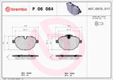 Brembo OE Prem LowMet Pads (Rear) - BMW by Brembo P06064-BRE