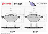 Brembo OE Prem NAO Ceramic Pads (Front) - BMW by Brembo P06066N-BRE
