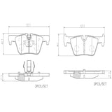 Brembo OE Prem NAO Ceramic Equivalent Pads Rear) - BMW by Brembo P06071N-BRE