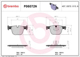 Brembo OE Prem NAO Ceramic Pads (Rear) - BMW by Brembo P06072N-BRE