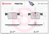 Brembo OE Prem NAO Ceramic Equivalent Pads (Front) - BMW by Brembo P06075N-BRE