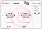 Brembo OE Prem NAO Ceramic Pads (Front) - MINI by Brembo P06086N-BRE