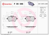 Brembo OE Prem LowMet Pads (Front) - MINI by Brembo P06086-BRE