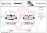 Brembo OE Prem NAO Ceramic Pads (Rear) - MINI by Brembo P06090N-BRE
