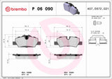 Brembo OE Prem LowMet Pads (Rear) - MINI by Brembo P06090-BRE