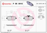Brembo OE Brake Pads (Front) - 14-21 BMW i3/18-21 i3s by Brembo P06091E-BRE
