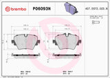 Brembo OE Prem NAO Ceramic Pads (Front) - BMW by Brembo P06093N-BRE