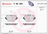 Brembo OE Prem LowMet Pads (Front) - BMW by Brembo P06093-BRE