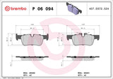 Brembo OE Prem LowMet Pads (Rear) - BMW by Brembo P06094-BRE