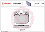 Brembo OE Prem NAO Ceramic Pads (Front) - BMW by Brembo P06099N-BRE