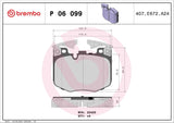 Brembo OE Prem LowMet Equivalent Pads (Front) - BMW by Brembo P06099-BRE