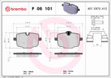 Brembo OE Prem LowMet Pads (Rear) - BMW by Brembo P06101-BRE